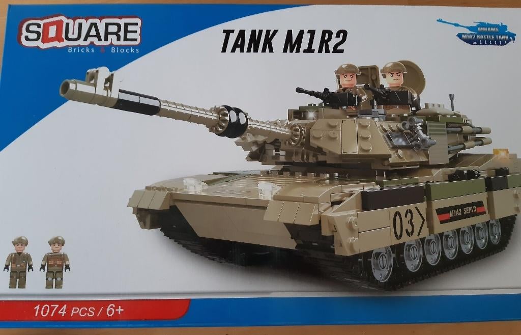 Square Bricks Tank M1R2, Kinderen en Baby's, Speelgoed |Speelgoedvoertuigen, Ophalen of Verzenden, Zo goed als nieuw