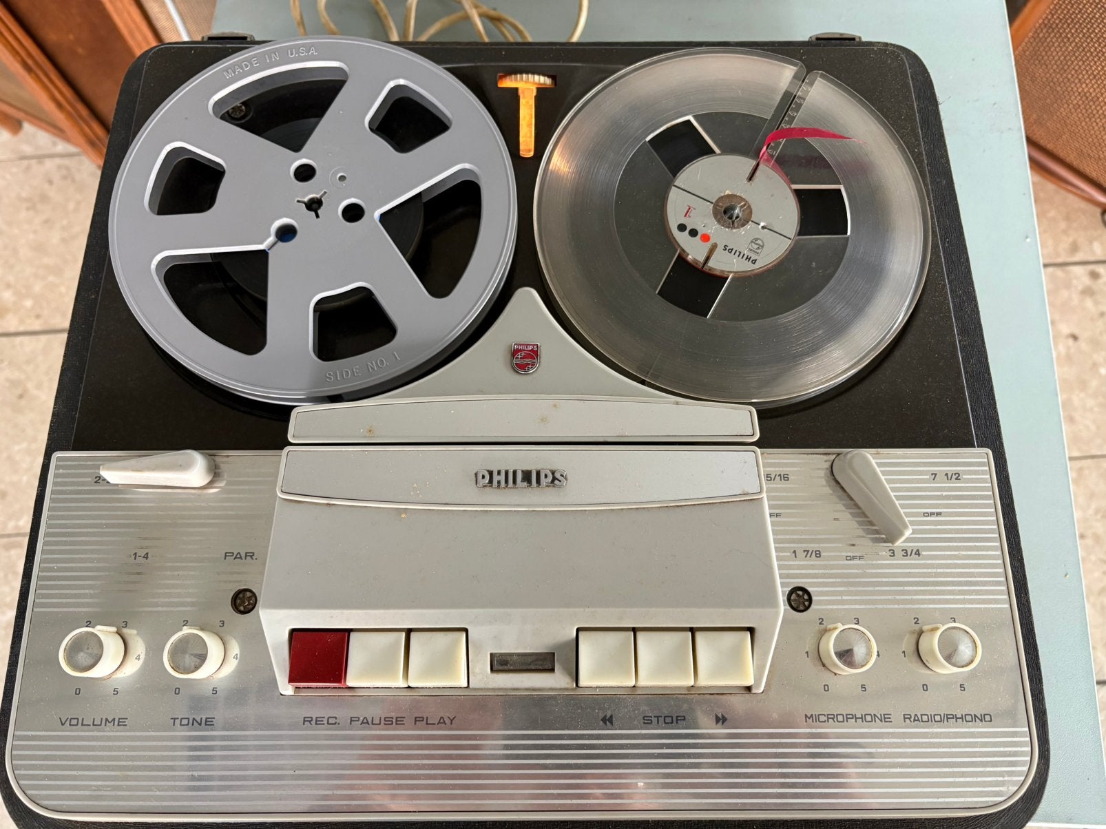 Magnétophone à bandes vintage Philips EL 3549A (Années 60), TV, Hi-fi & Vidéo, Enlèvement ou Envoi, Magnétophone