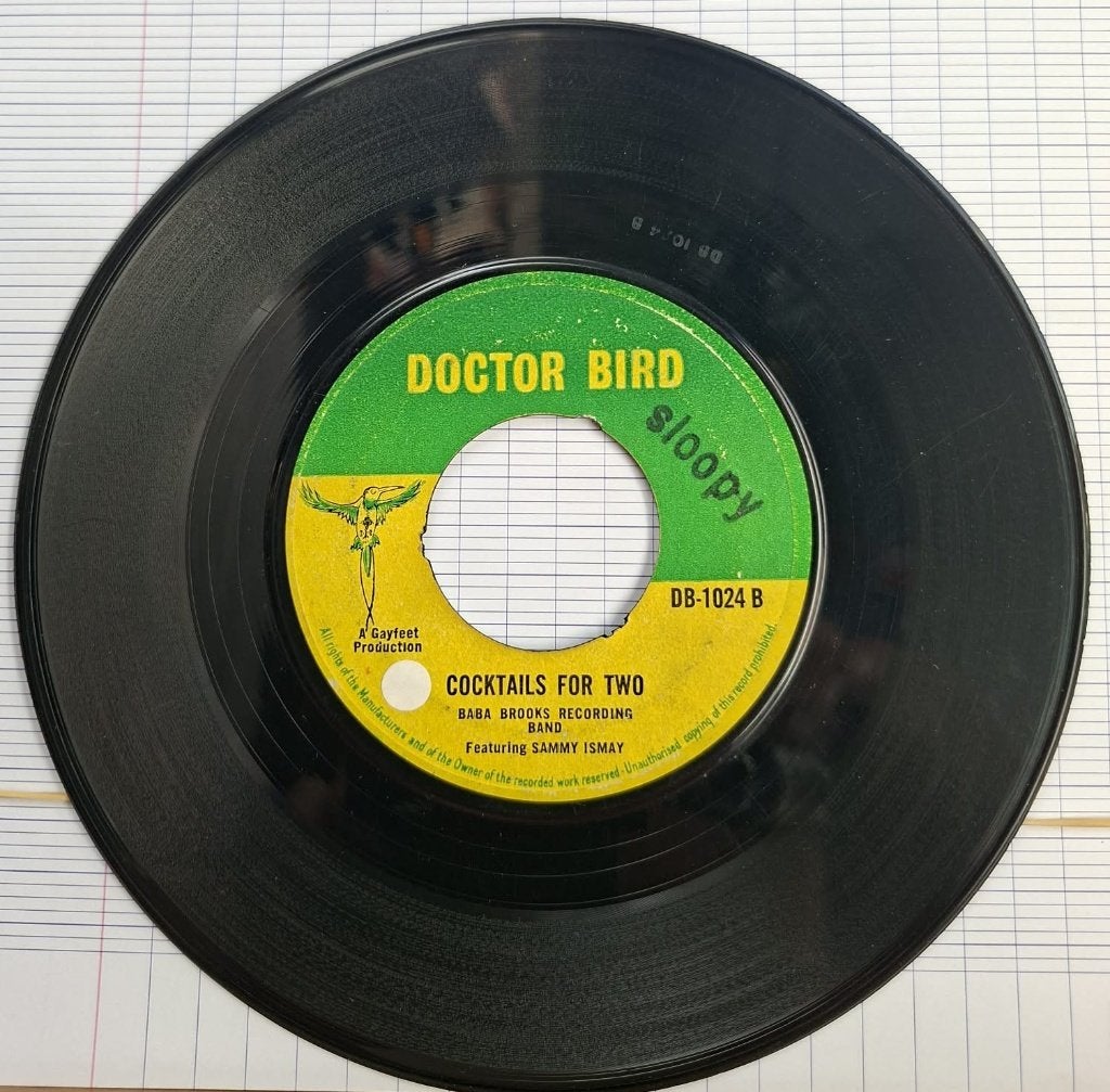Baba Brooks Recording Band - Cocktails For Two, Pressage original, Enlèvement ou Envoi, 7 inch, Reggae et Ska