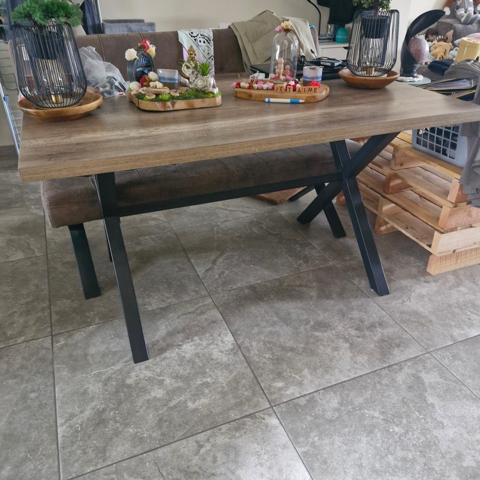 table sam +banquette etat top, Maison & Meubles, Enlèvement ou Envoi, Bois