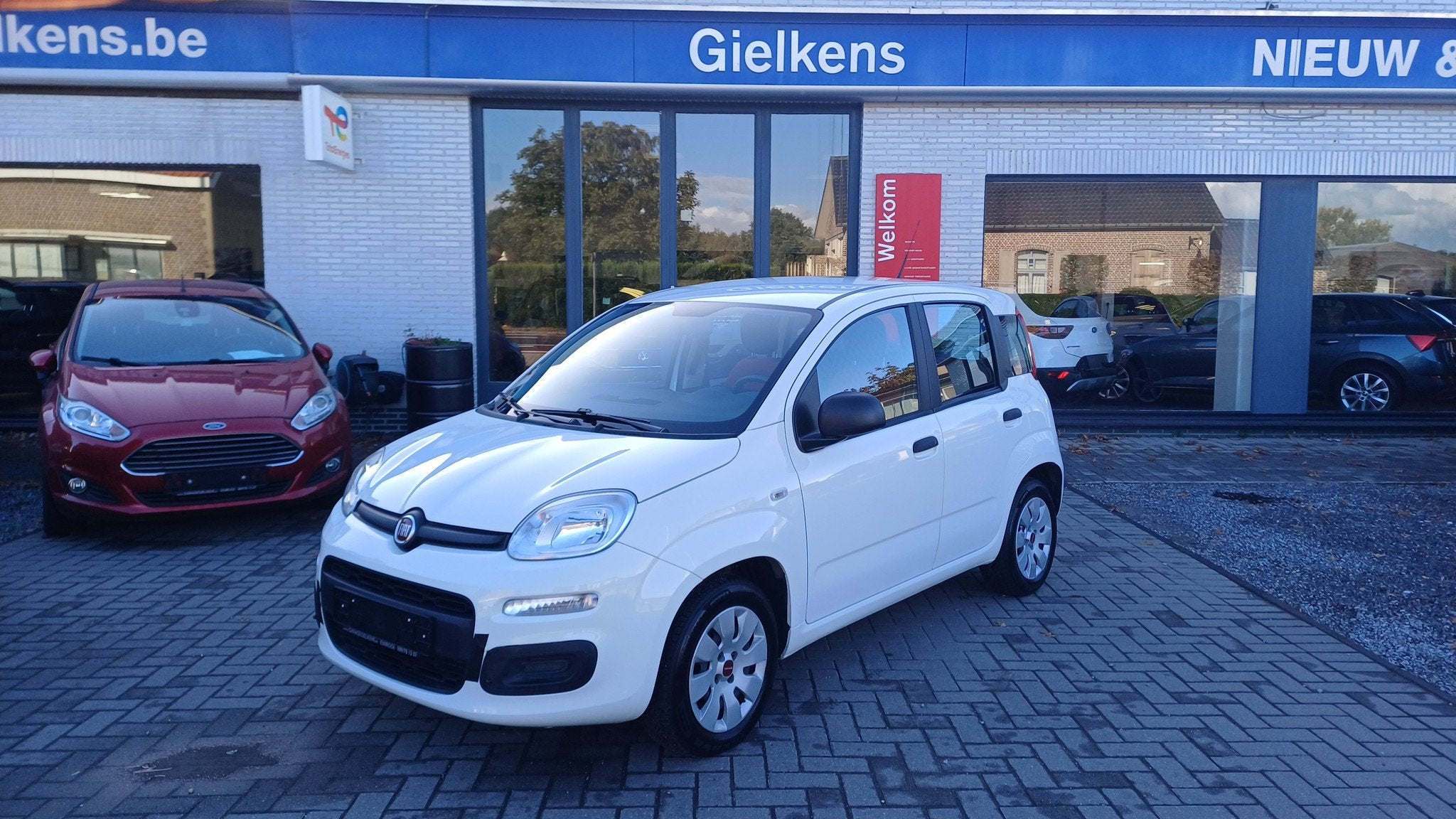 Fiat Panda 1.2i airco*61000km.*1 jaar.garantie., Auto's, Voorwielaandrijving, Stof, Gebruikt, Wit
