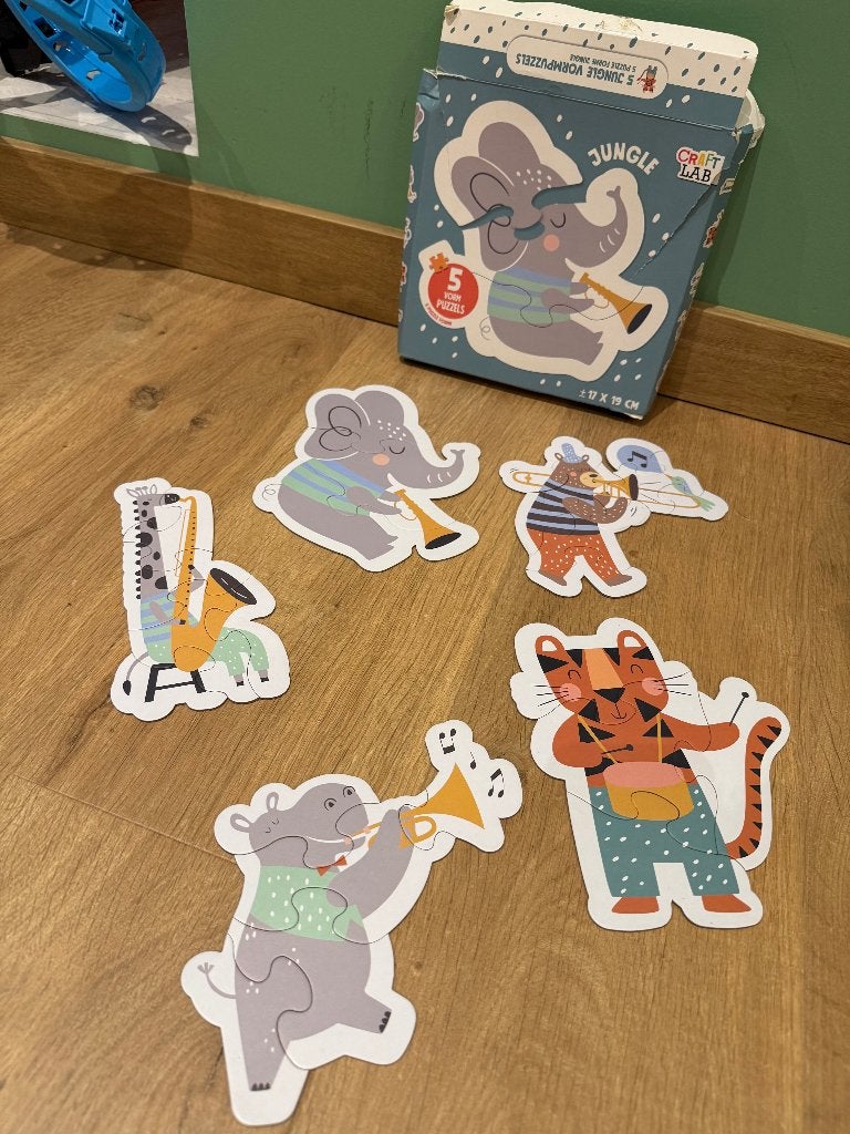 Dierenpuzzels - set van 2, Enlèvement, 10 à 50 pièces, Utilisé, 2 à 4 ans
