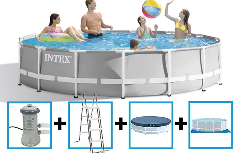 Intex zwembad 457x107cm, 300 cm ou plus, Rond, Comme neuf, Enlèvement
