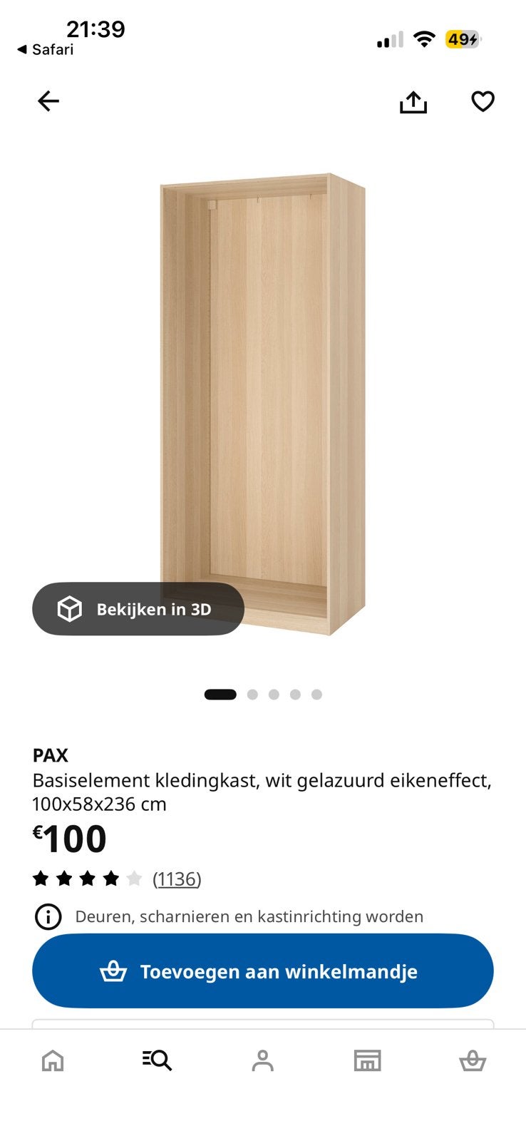 PAX kast - 4 stuks, Huis en Inrichting, Ophalen, Zo goed als nieuw