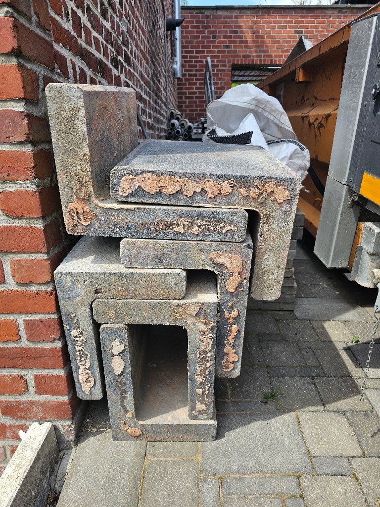 Betonnen L-elementen (10 + 1 gratis) – 50x40x30, Ophalen, Gebruikt, Beton, Overige typen