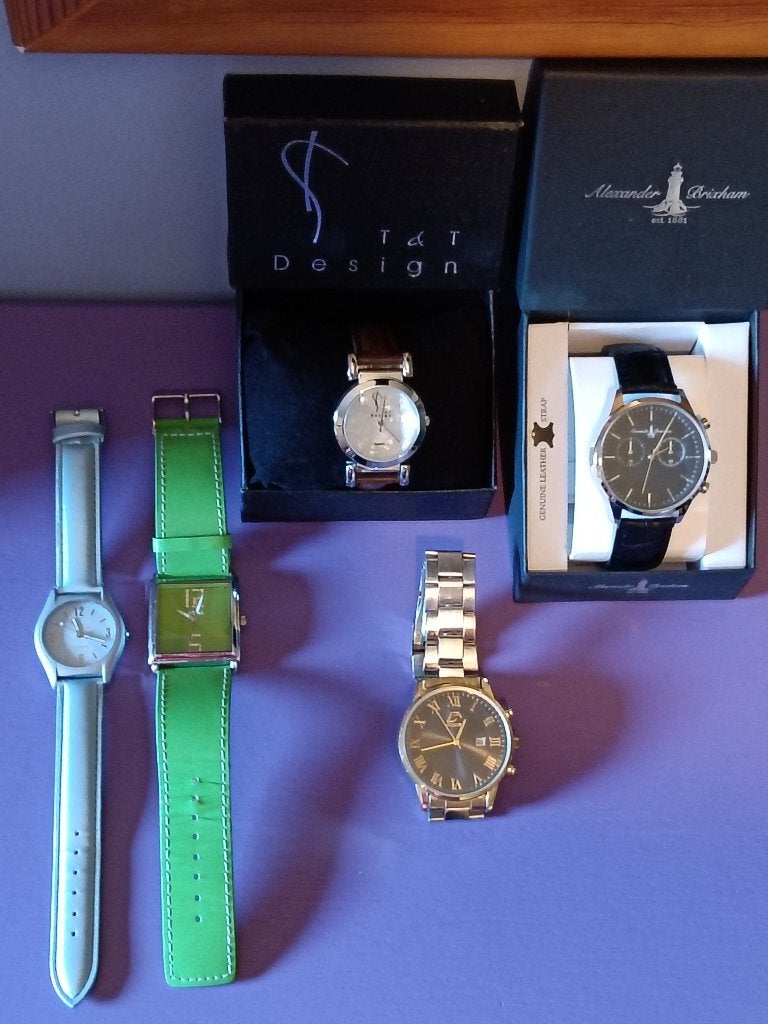 Lot van 5 horloges., Ophalen of Verzenden, Zo goed als nieuw, Polshorloge
