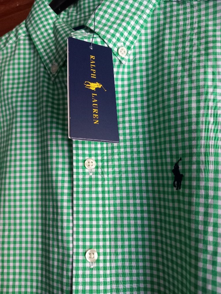 RALPH LAUREN - Neuve - chemise carreaux - taille 14-16 ans, Envoi, Neuf, Vert, Ralph Lauren
