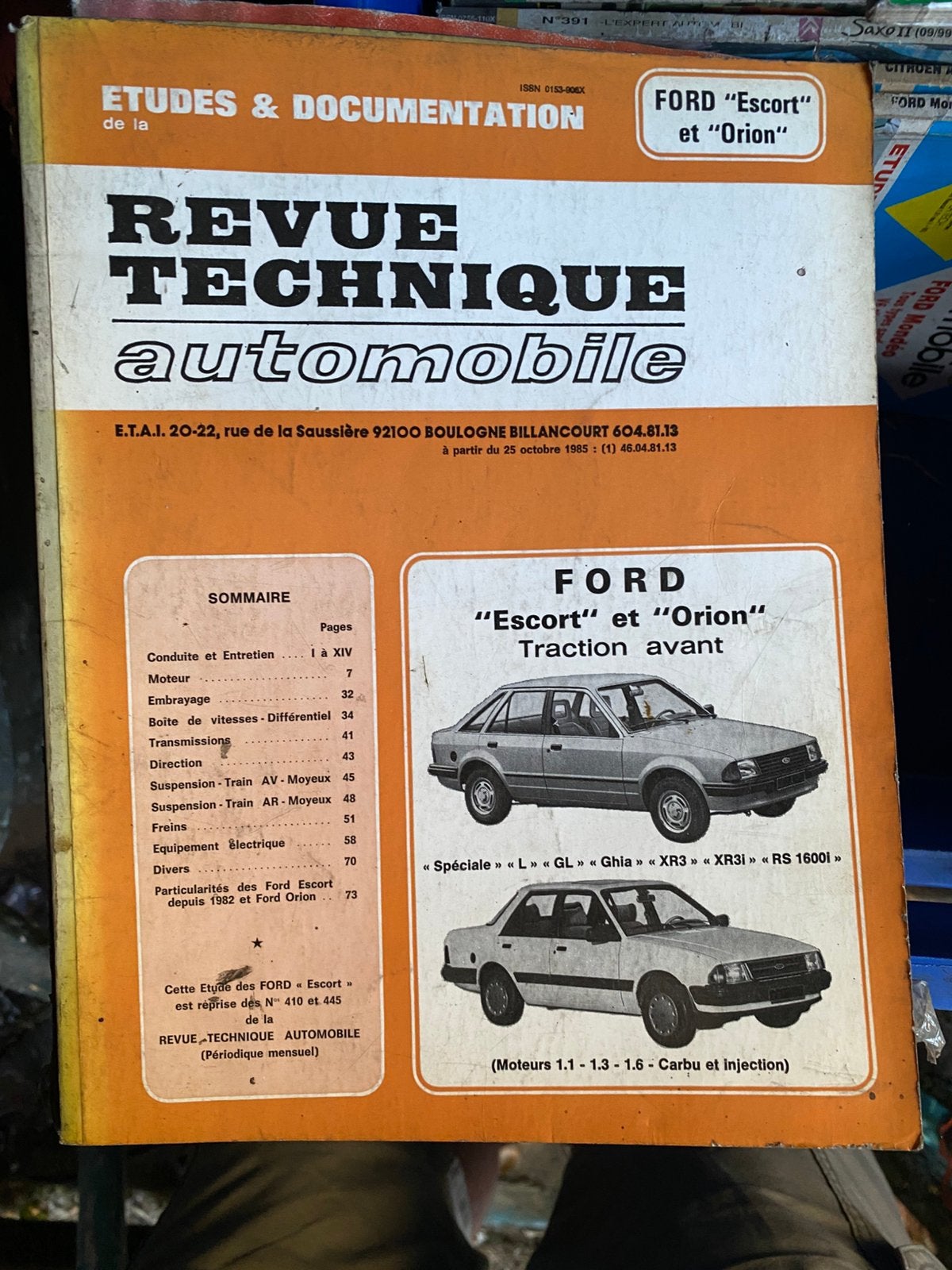Manuel technique ford escort  orion, Ophalen of Verzenden