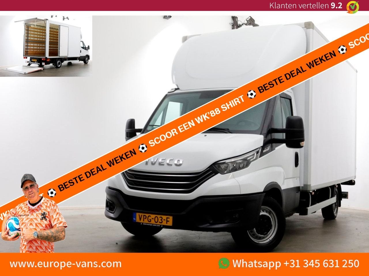 Iveco Daily 35S14 136pk HiMatic Automaat Bakwagen met laadkl, Auto's, Automaat, Iveco, Wit, Bedrijf