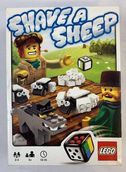 LEGO Games 3845 Shave a Sheep spel Compleet scheer 'n schaap, Kinderen en Baby's, Overige thema's, Verzenden, Lego, Zo goed als nieuw