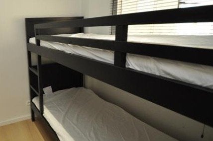 Stapelbed zwart, Ophalen, Zo goed als nieuw, Stapelbed