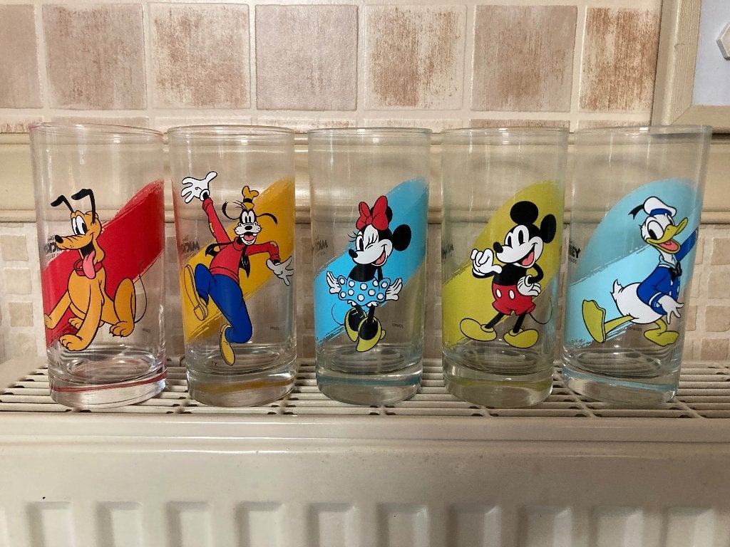 5 drinkglazen van Disney, Ophalen of Verzenden, Nieuw, Glas, Glas of Glazen
