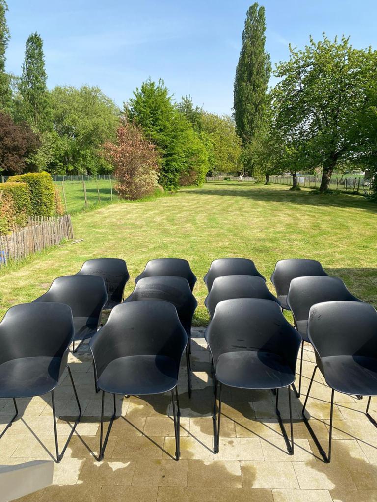 Tof zwart terras set!, Tuin en Terras, Ophalen, Gebruikt, Rechthoekig
