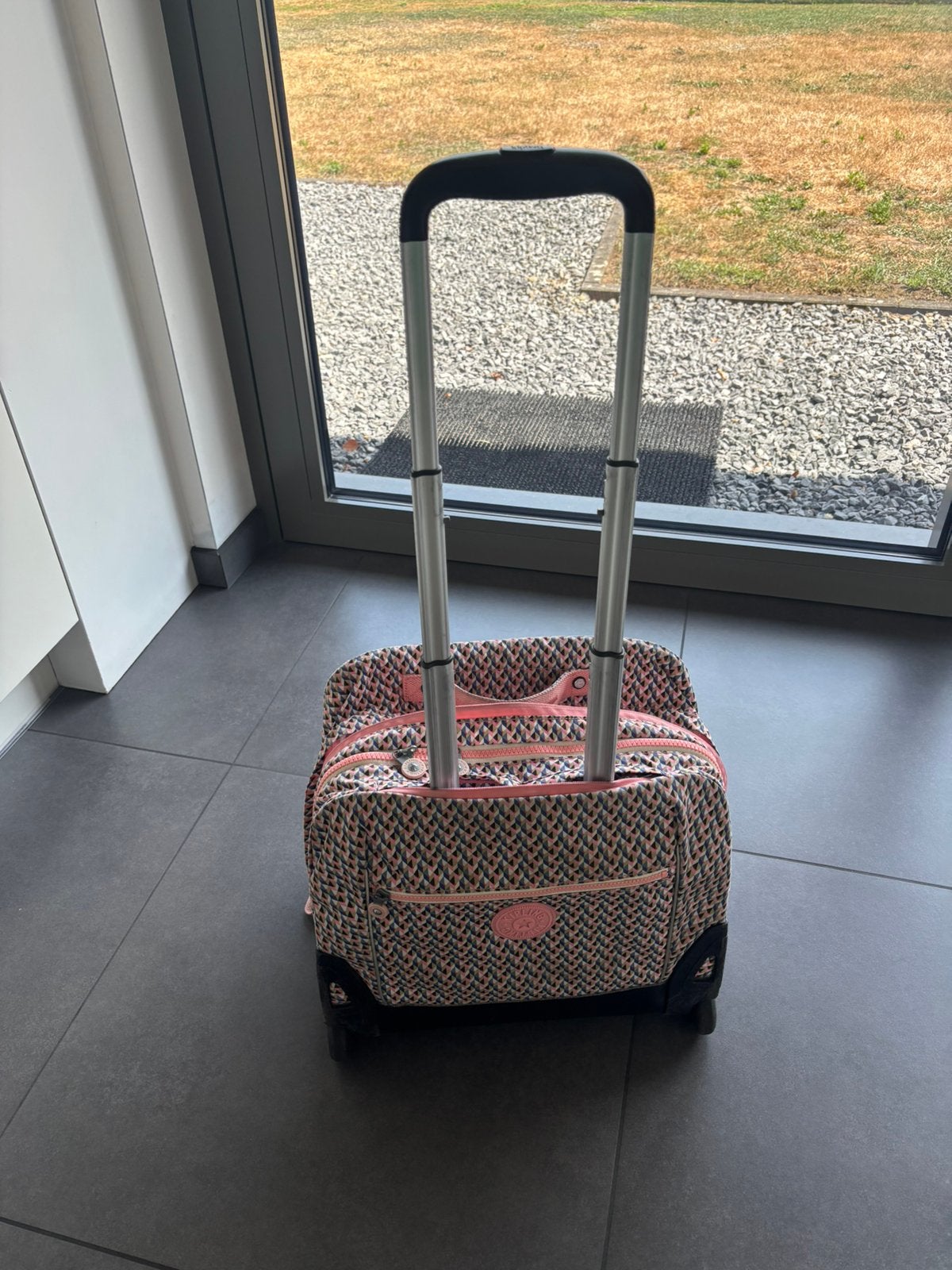 Kipling rugzak/boekentas met wieltjes (groot), Ophalen, Zo goed als nieuw