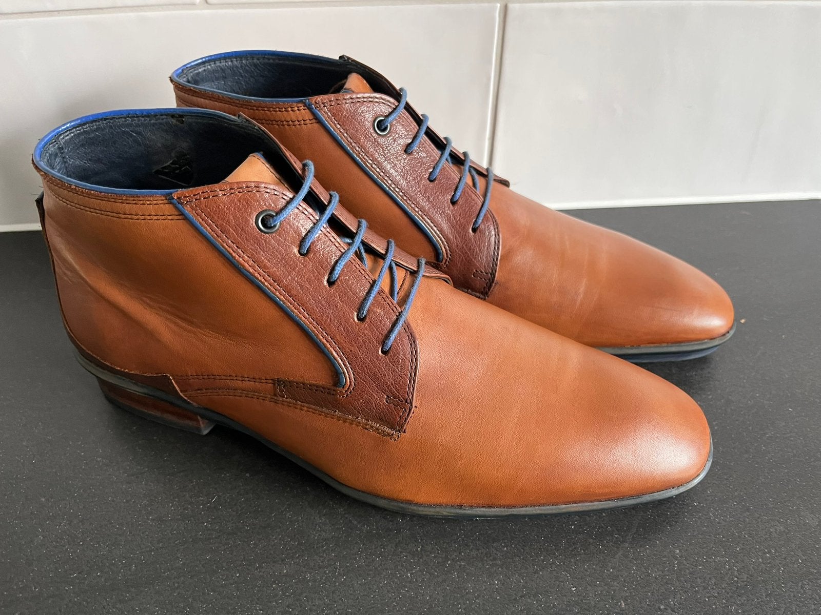 Floris van Bommel herenschoenen maat 8 / 42 H, Kleding | Heren, Schoenen, Bruin, Ophalen of Verzenden, Zo goed als nieuw, Veterschoenen