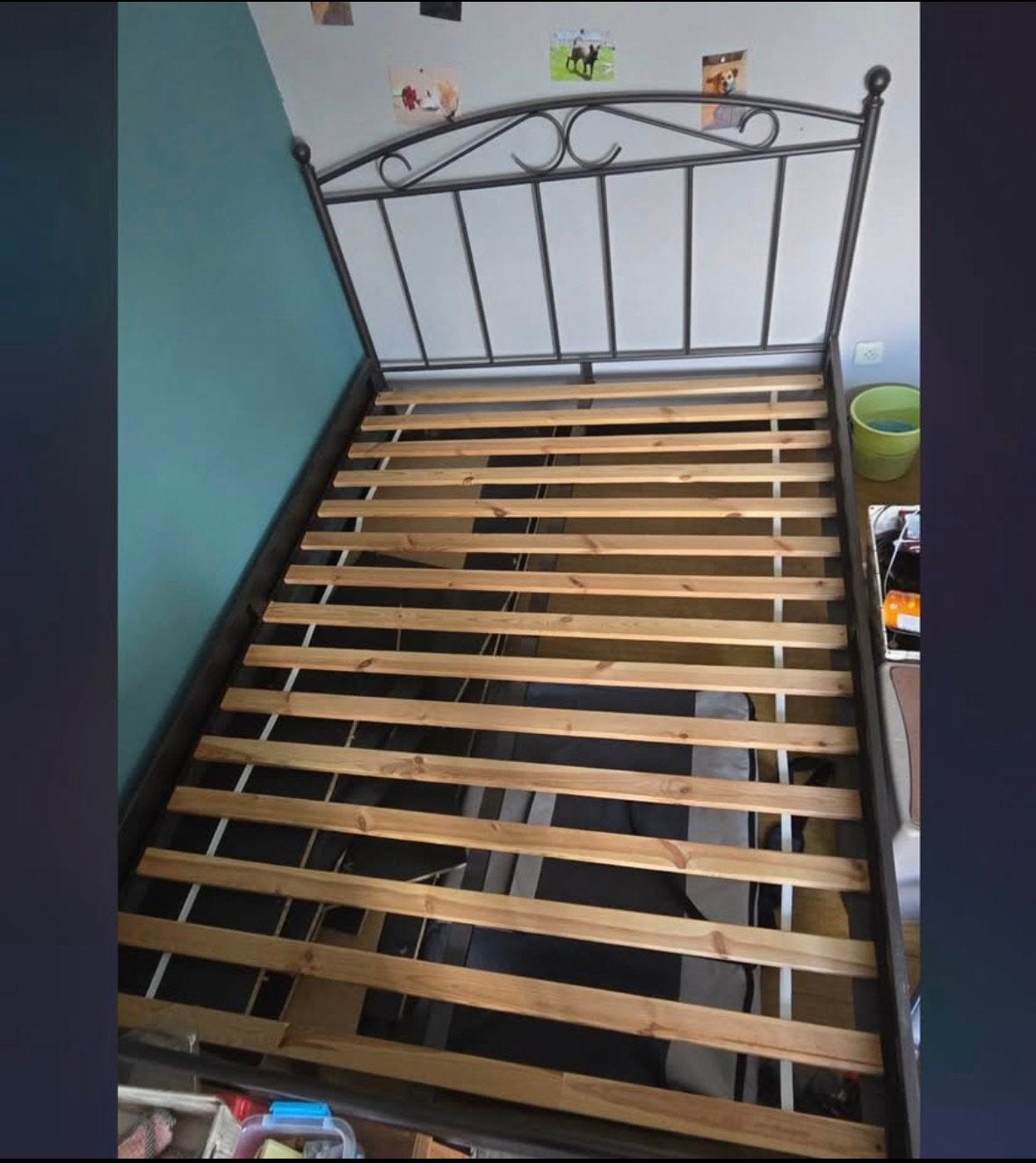 Bed met lattebodem, Huis en Inrichting, Ophalen, Zo goed als nieuw