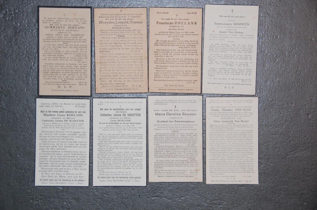 Cartes de décès de personnes nées au 19e siècle, Collections, Envoi, Image pieuse