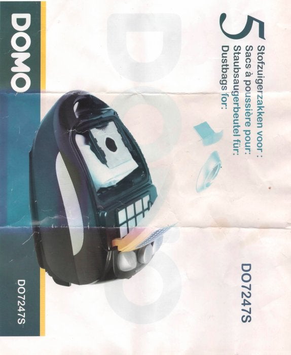 8 Domo Stofzuigerzakken DO7247S, Ophalen of Verzenden, Nieuw
