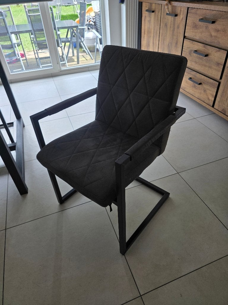 6 stoelen, Ophalen, Gebruikt, Bruin, Stof
