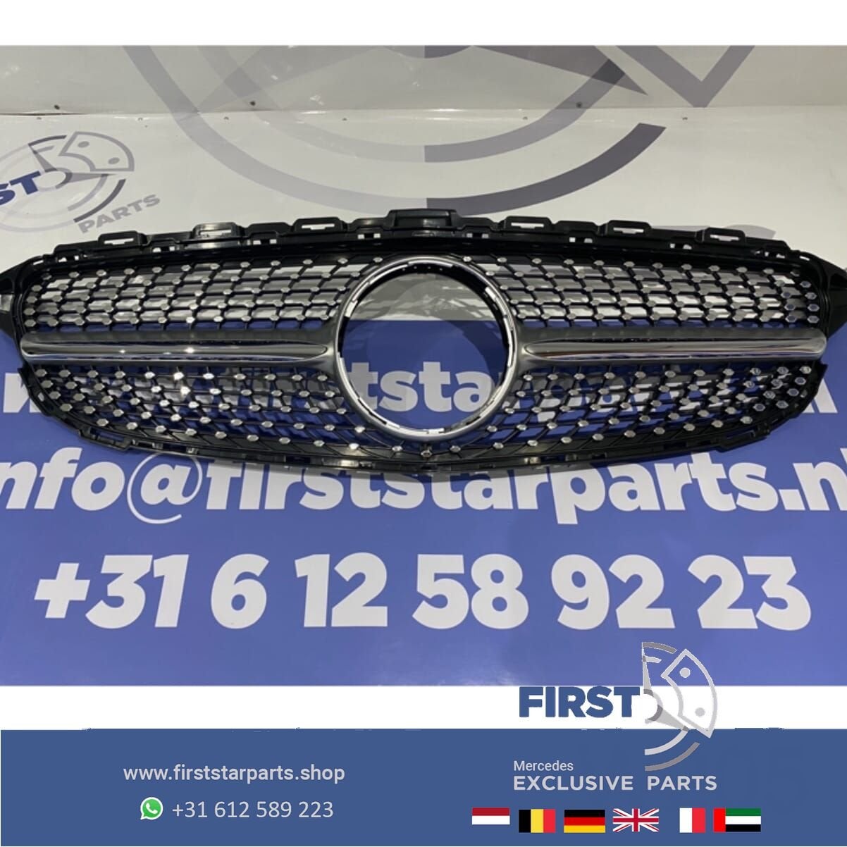 W205 S205 C205 C KLASSE AMG DIAMANT GRIL Mercedes DIAMOND GR, Gebruikt, -, Ophalen of Verzenden, -
