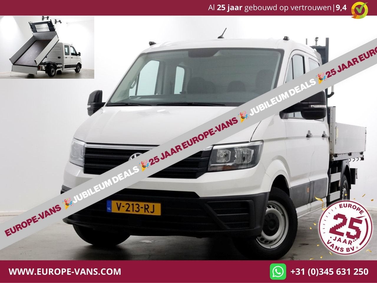 Volkswagen Crafter 35 2.0 TDI E6 L2H1 D.C. Van den Born Kipp, Entreprise, Diesel, Blanc, 189 g/km