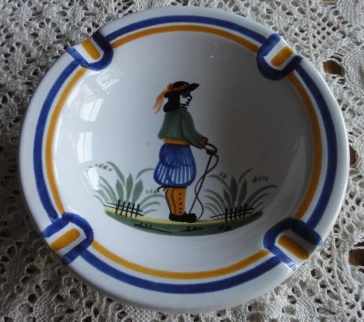 Vintage Franse keramieke asbak, Henriot Quimper, Enlèvement ou Envoi