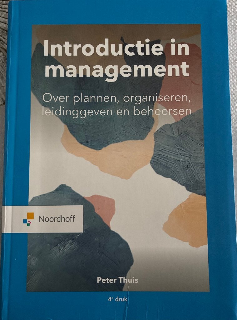 Introductie in management, Boeken, Ophalen of Verzenden, Zo goed als nieuw, Peter Thuis, Bedrijfseconomie