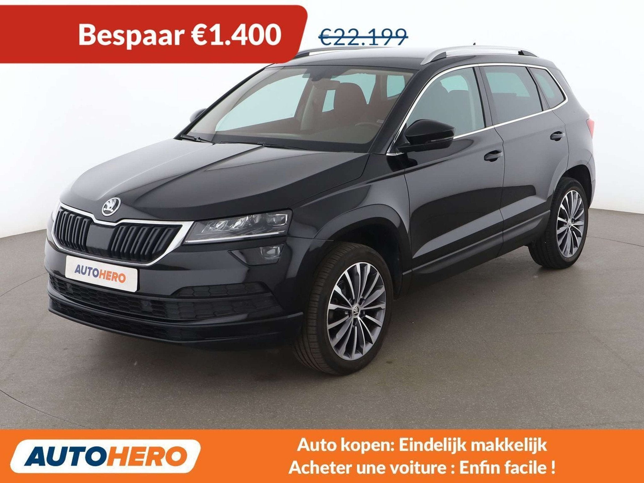 Skoda Karoq 1.5 TSI ACT Style (bj 2022, automaat), Auto's, Skoda, Stof, 149 g/km, Zwart, Karoq