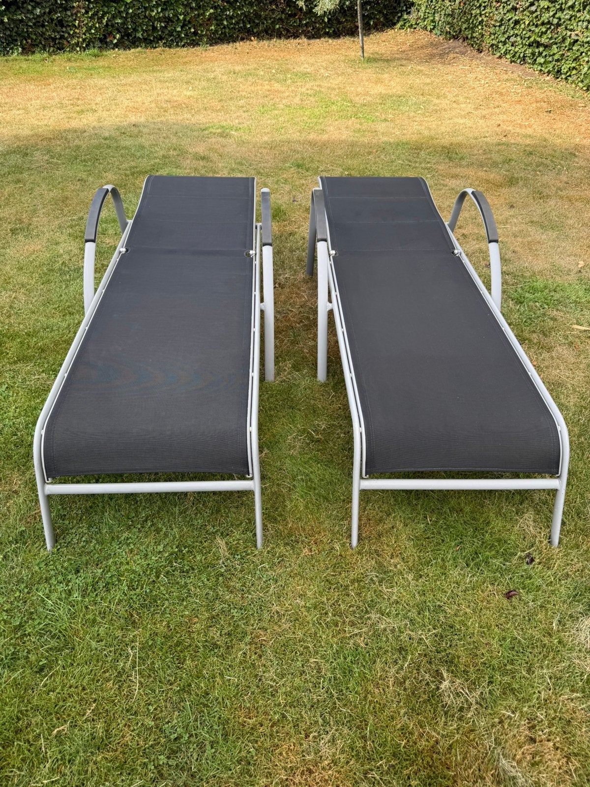 2 chaises longues et 2 chaises longues réglables, Enlèvement, Utilisé, Textilène