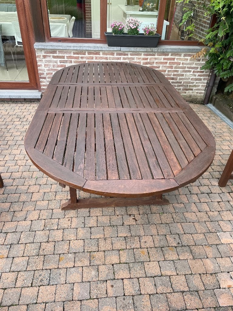meuble de jardin en teck, Enlèvement, Utilisé, Ovale, Bois de teck