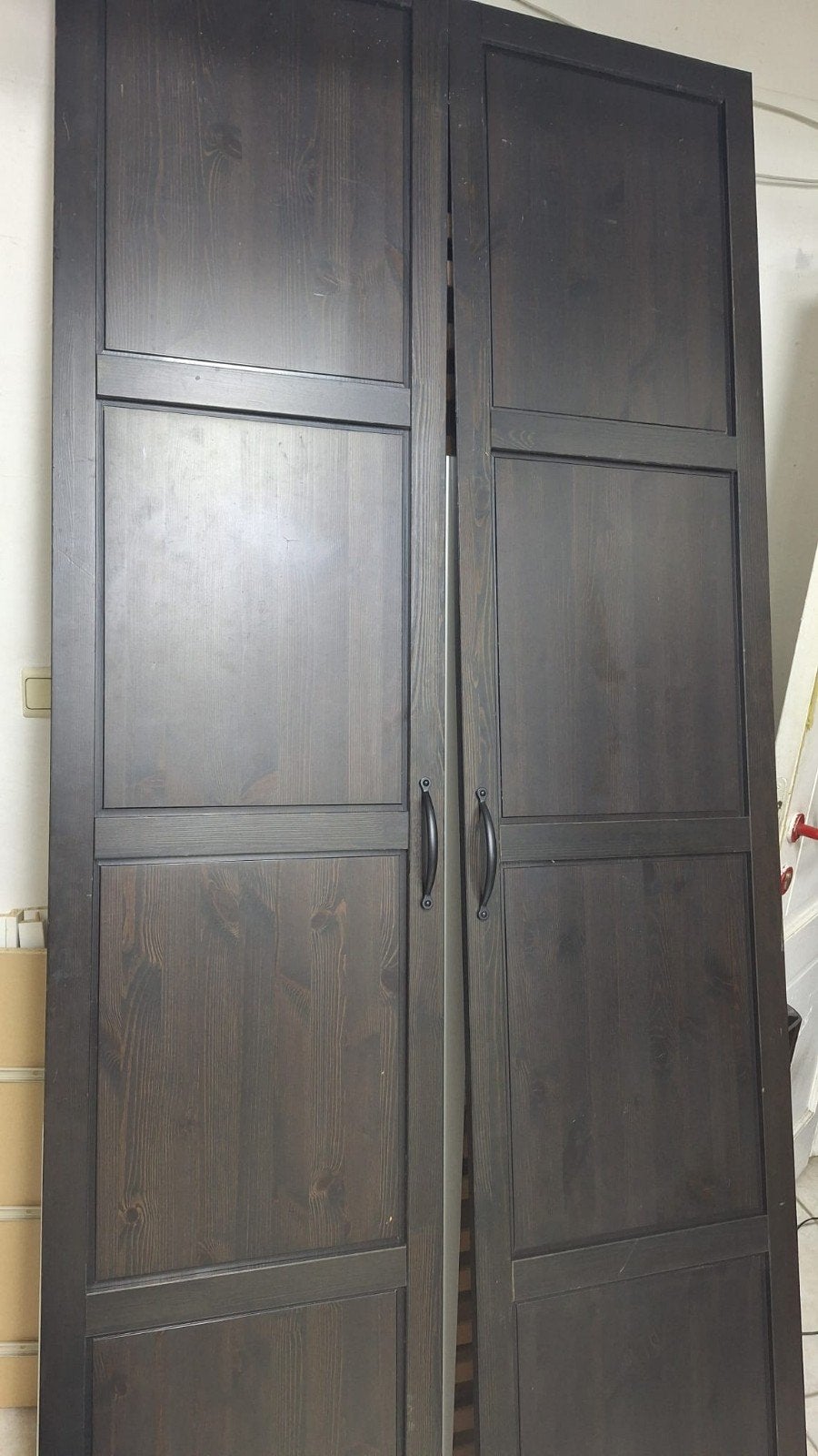 armoire 2 portes Pax 100x58x236 cm noire brun, Enlèvement