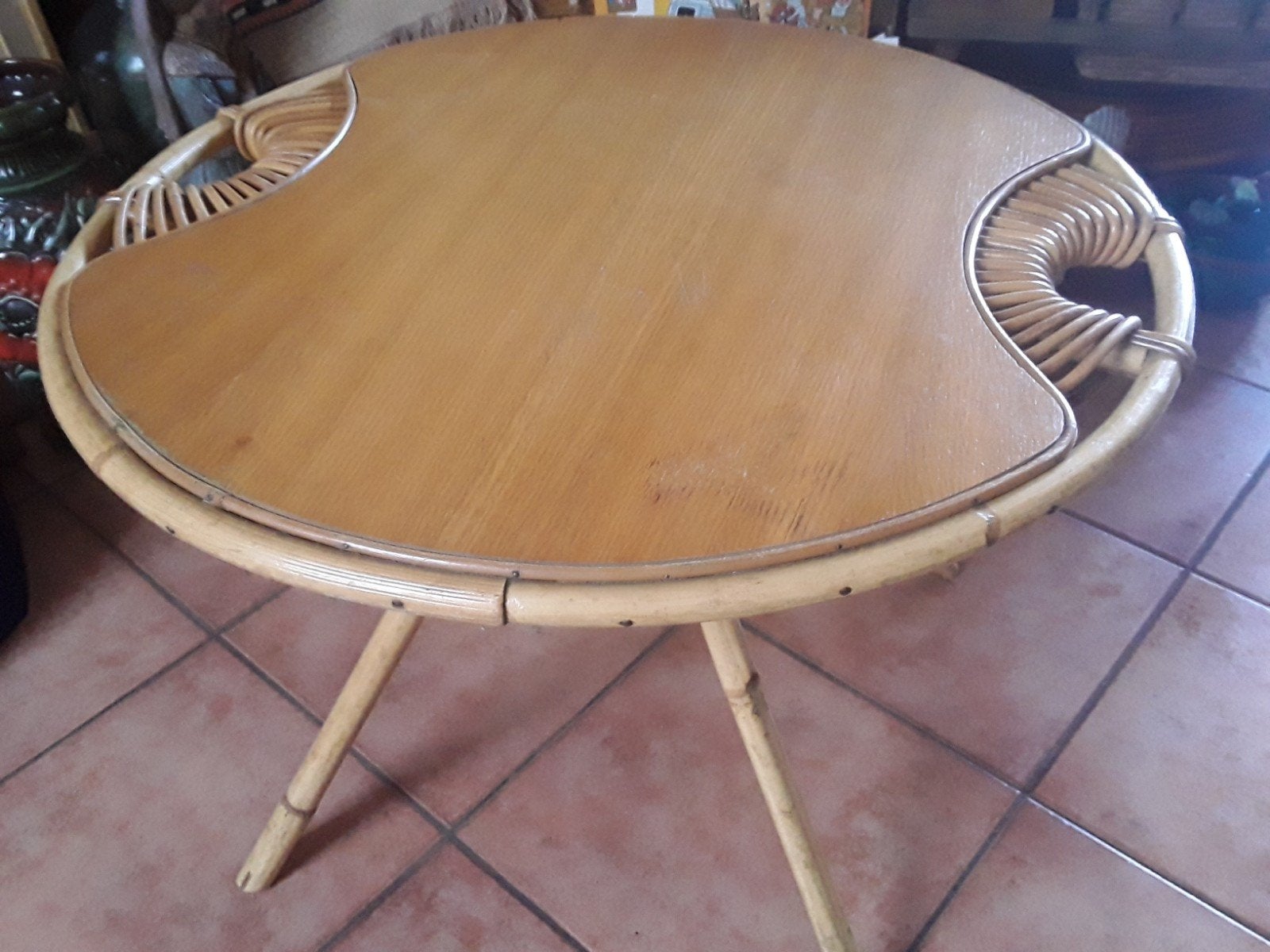 rotan salontafel in zeer goede staat, Ophalen