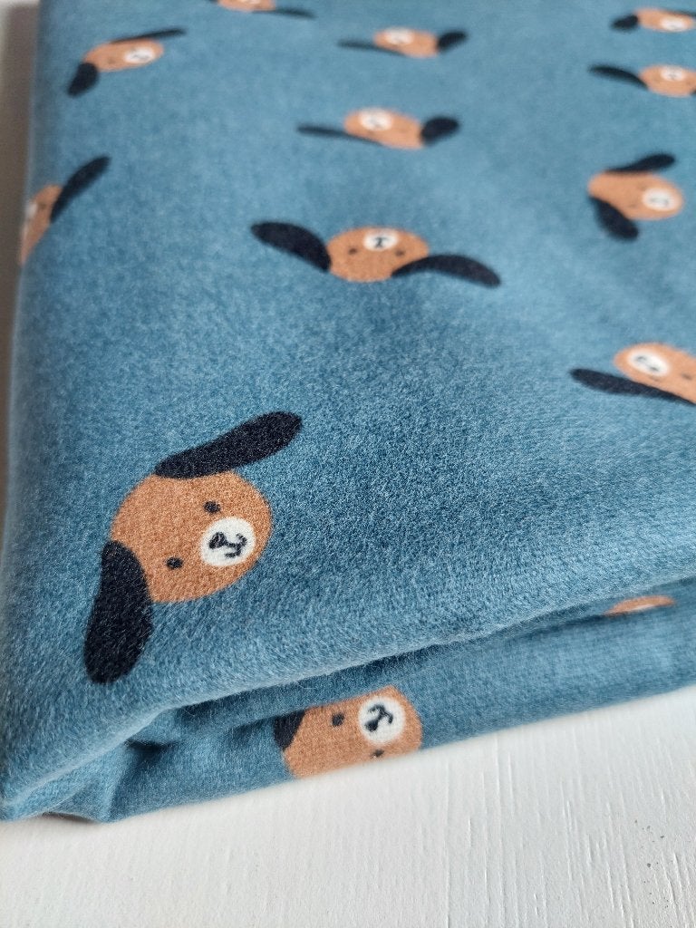 Au mètre! 4641) flanelle de coton chien bleu, Hobby & Loisirs créatifs, Tissus & Chiffons, Neuf, Enlèvement ou Envoi, Coton, 120 cm ou plus