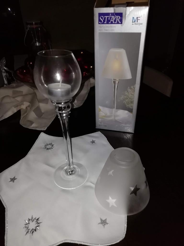 Kerstlampje met bijhorend onderleg doekje, nieuw, Ophalen of Verzenden
