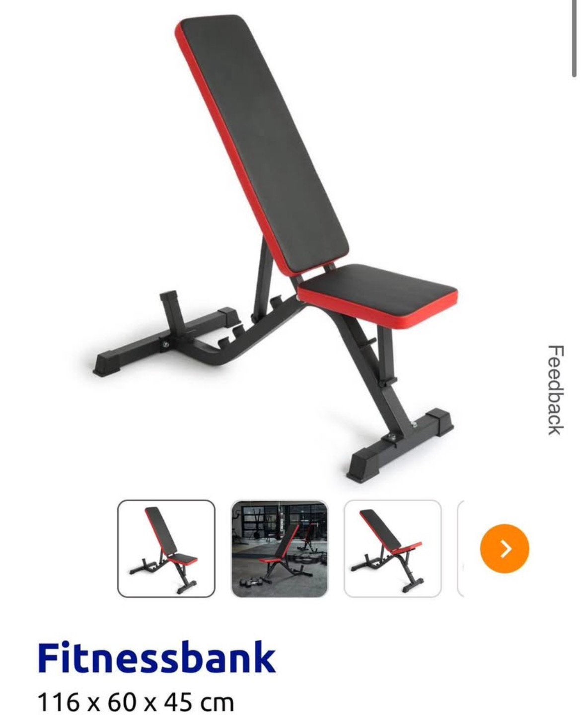 Fitnessbank met gewichten, Ophalen, Zo goed als nieuw, Fitnessbank