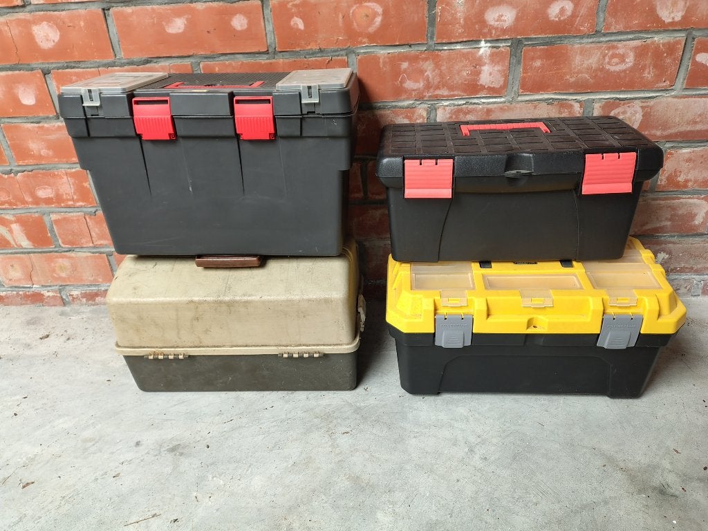 4 GROTE KOFFERS VOOR VIS GERIEF, Ophalen of Verzenden, Zo goed als nieuw, Koffer of Tas