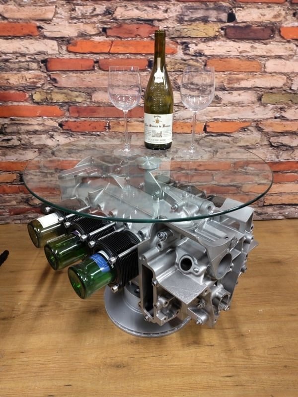 Porsche motorblok tafel mancave auto bedrijf ontvangsruimte, Enlèvement ou Envoi, Neuf, Métal