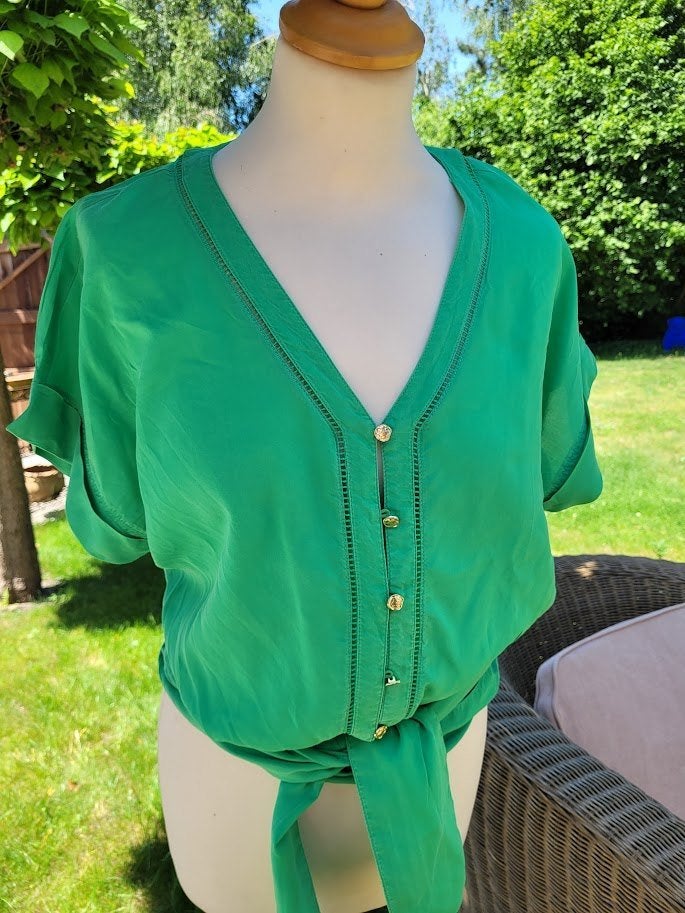 groene bloes 36 caroline Biss, Kleding | Dames, Ophalen of Verzenden, Zo goed als nieuw, Maat 36 (S), Caroline Biss