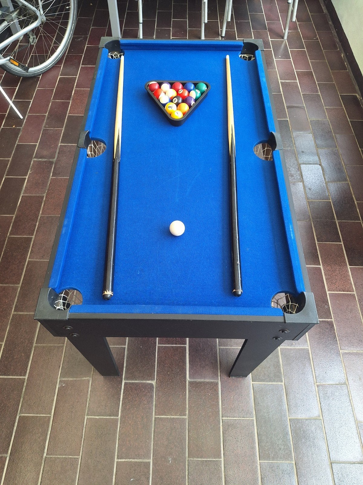 2 in 1 Pool- en Voetbaltafel, Sport en Fitness, Biljarten en Poolen, Ophalen, Gebruikt, Pooltafel