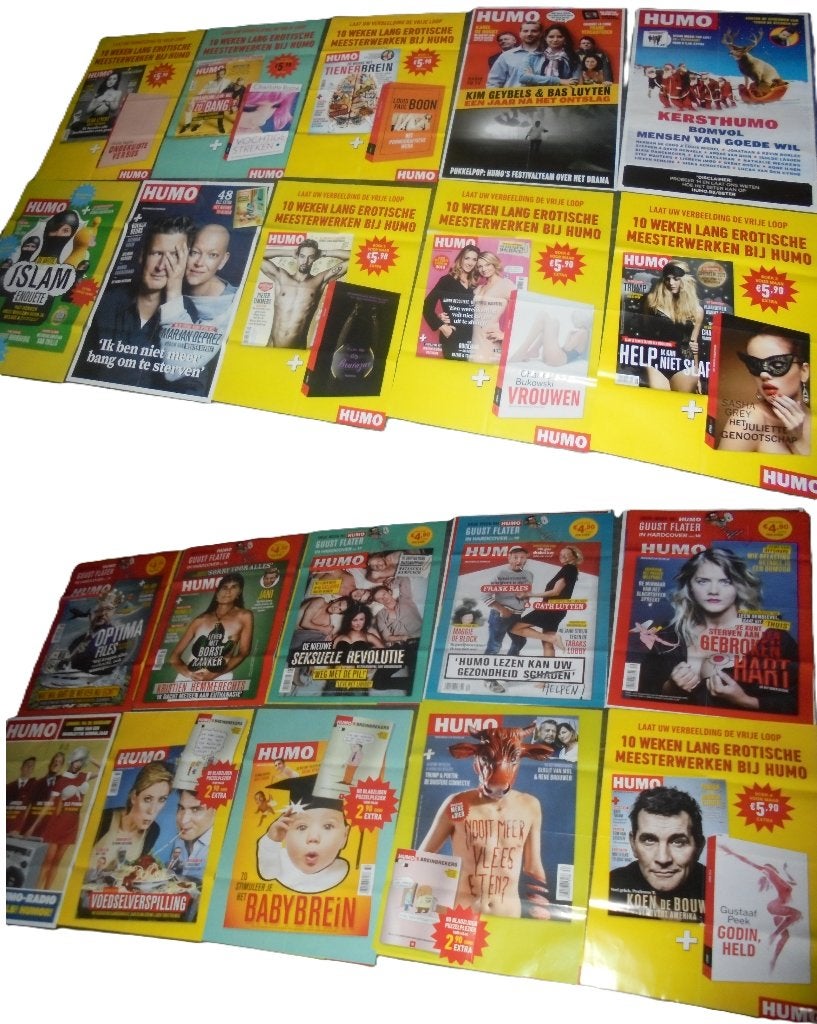 iets meer dan 500 verschillende humo posters, Ophalen of Verzenden, A1 t/m A3, Overige onderwerpen, Rechthoekig Staand