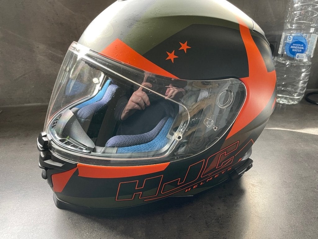 motorhelm HJC met intercom Sena, Motoren, Kleding | Motorhelmen, Heren, Integraalhelm, L, HJC, Tweedehands, Ophalen