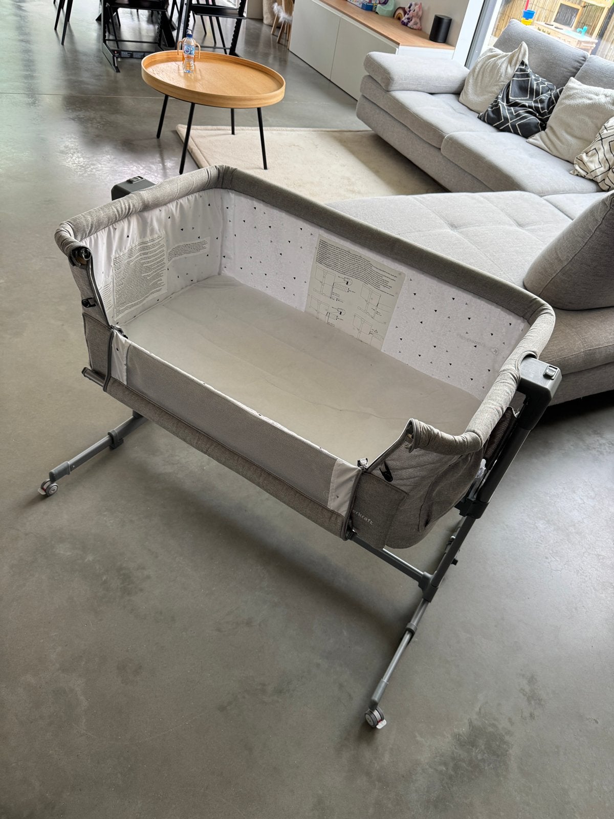 KinderKraft co-sleeper in hoogte verstelbaar, Ophalen, Zo goed als nieuw