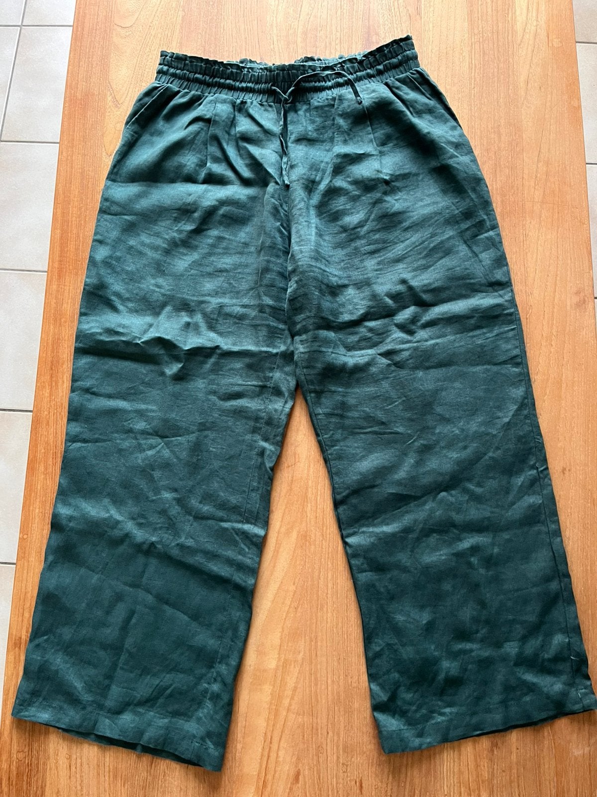 Nouveau pantalon en lin vert foncé Opus taille 40, Vêtements | Femmes, Neuf, Taille 38/40 (M), Enlèvement ou Envoi, Vert