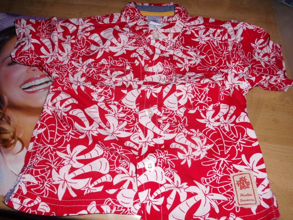 hawai hemd 68 (babymaat), Ophalen of Verzenden, Zo goed als nieuw, Jongetje, Overhemdje of Bloesje