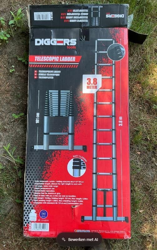Telescopische Ladder 13 treden, Ophalen, Nieuw
