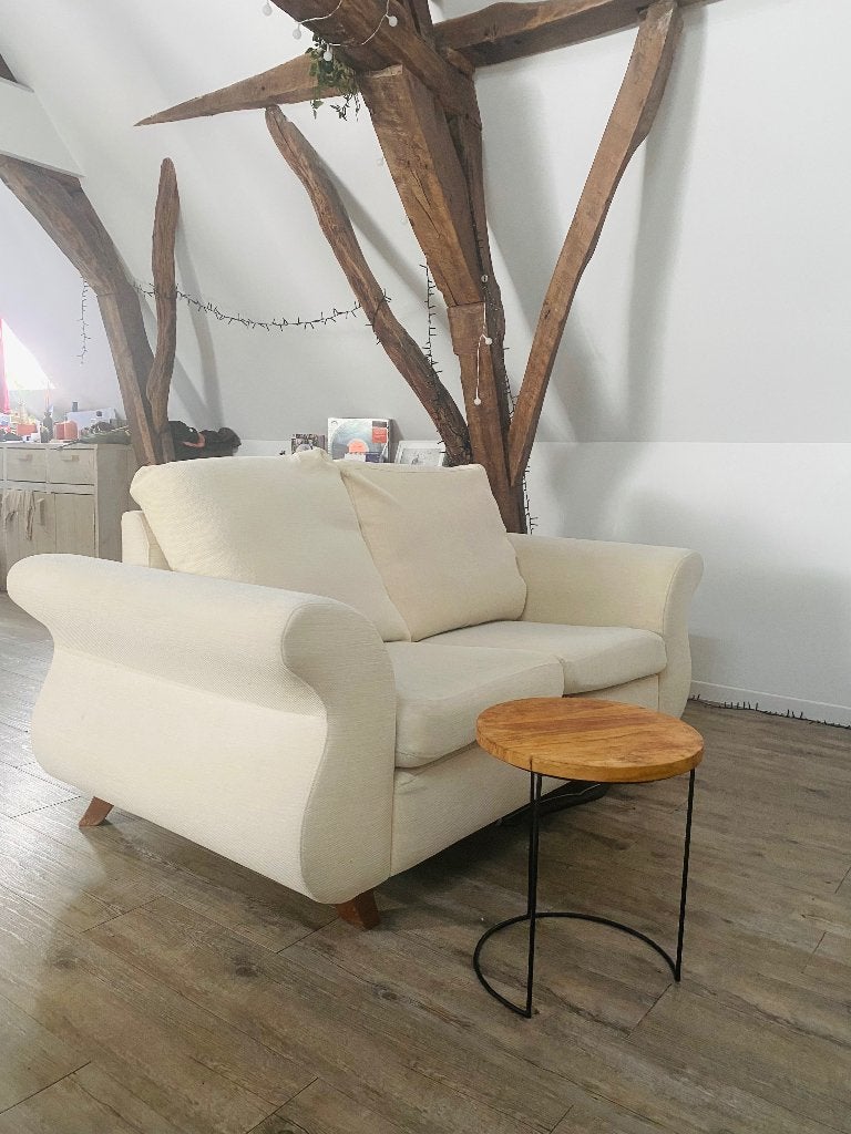 Zetel (2persoons), 75 à 100 cm, Bois, Enlèvement, Utilisé
