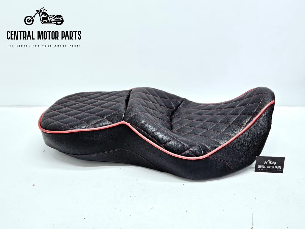 Duo Zadel Rood Diamond Stitched Touring 1997-2008, Motoren, Onderdelen | Harley-Davidson, Gebruikt, Verzenden