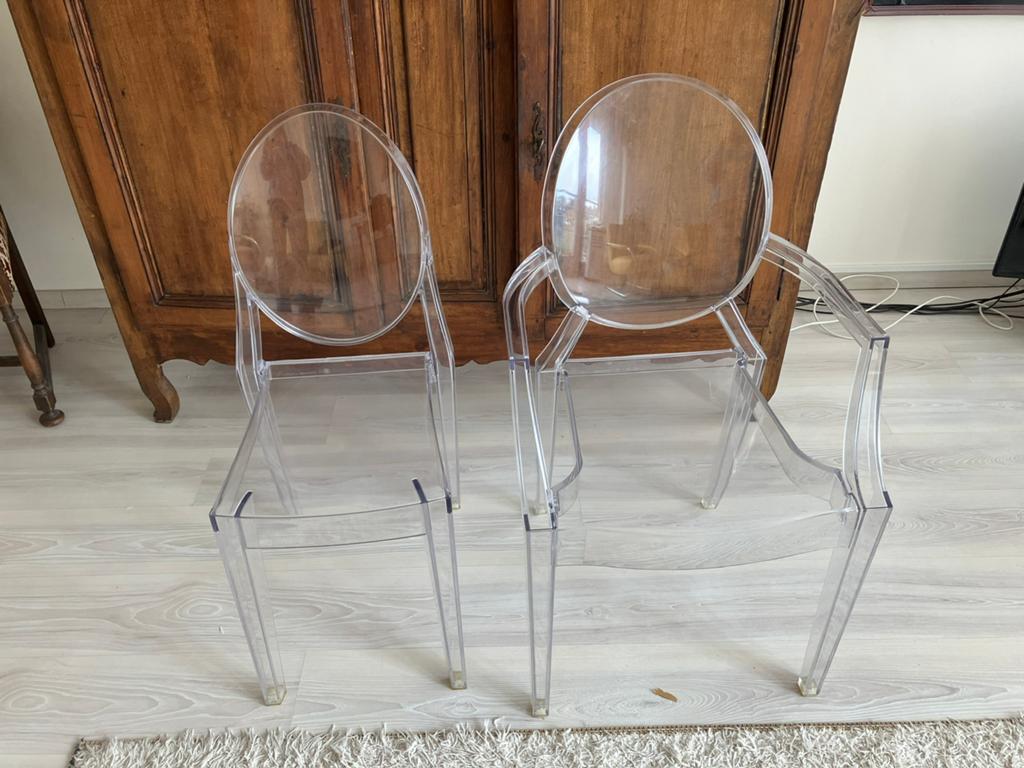 Stoelen starck louis ghost en victoria ghost voor kartell, Ophalen, Overige materialen, Overige kleuren, Zo goed als nieuw