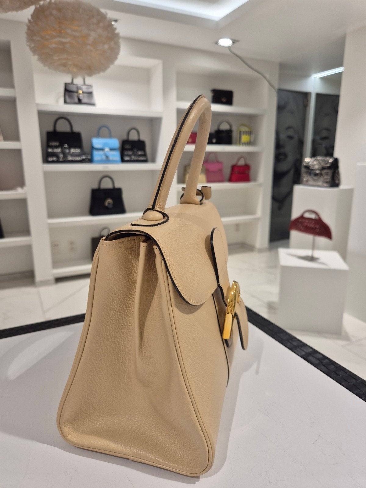 Delvaux Brillant PM Ivoire, Handtassen en Accessoires, Ophalen, Gebruikt, Beige, Handtas