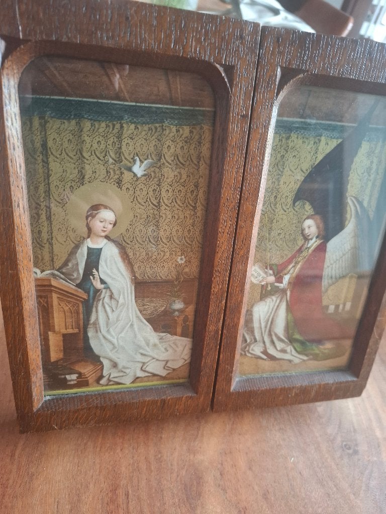 Kunstwerk drieluik, Antiek en Kunst, Ophalen of Verzenden